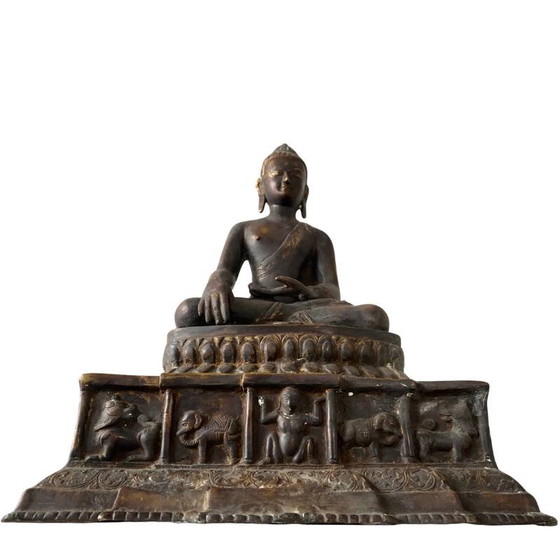Antiker Himalaya Bronze Buddha – ca. 500 Jahre alt – Westtibetische / Mustang Tradition – Bildhauerei (photo 8 of 23)