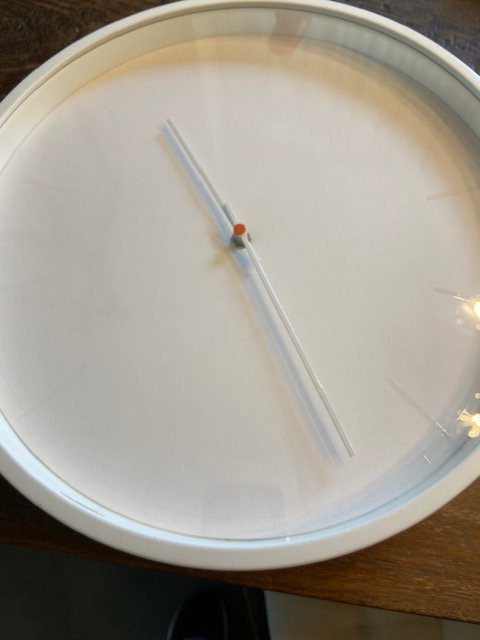 Modern, White Clock by LEFF, Diameter 35 cm, Battery-powered