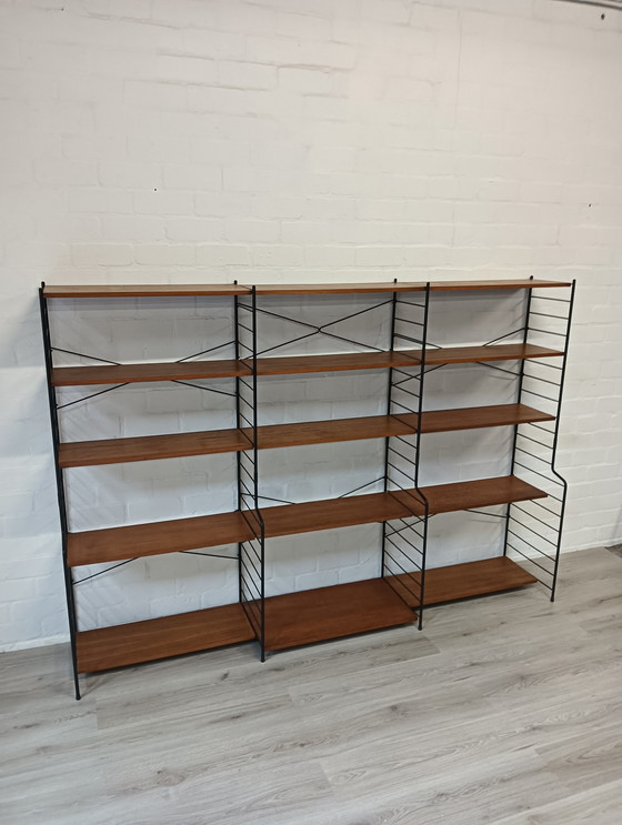 Image 1 of Mensola da parete modulare WHB, divisibile anche separatamente, impiallacciatura in teak