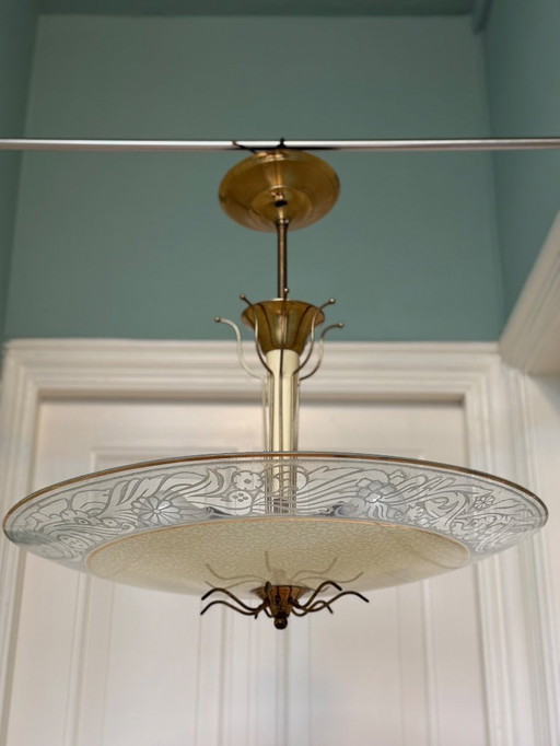 Lampada a sospensione vintage regency