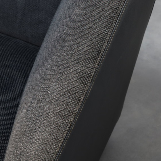 Image 1 of Postmoderne leren fauteuil op wielen van Cor