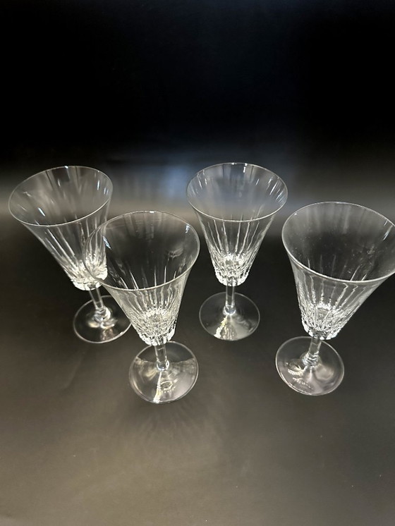 Image 1 of 4 x Sektgläser aus Bleikristall mit Design