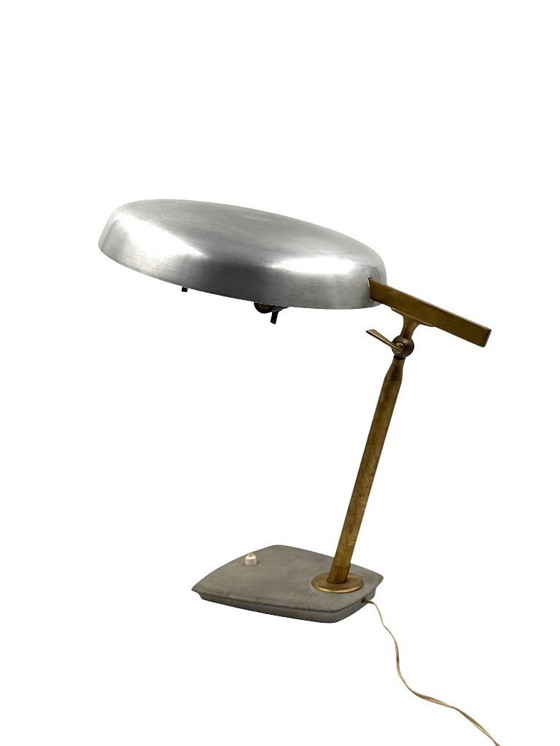 Image 1 of Oscar Torlasco, brass desk / table lamp, Prod. Lumi, circa 1960s