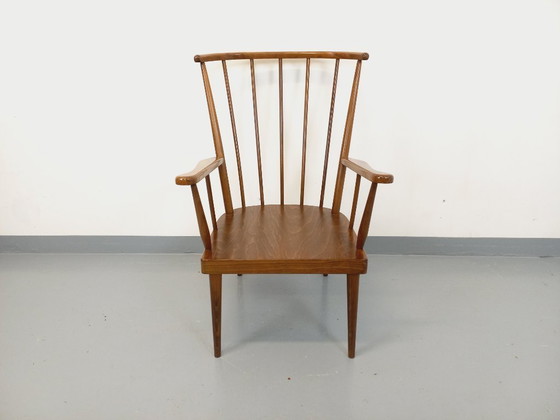 Image 1 of Poltrona vintage Baumann in legno, modello Fan, anni '60