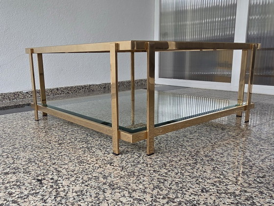Image 1 of High-end Vintage Hollywood Regency Salontafel – 23kt Verguld – Jaren 70