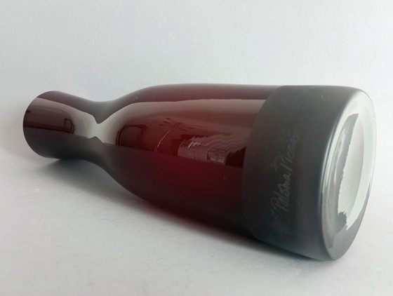 Image 1 of Vase en cristal rubis postmoderne Paloma Picasso pour Villeroy & Boch 1987