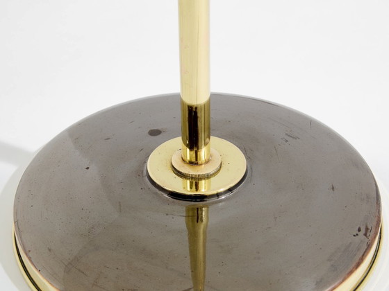 Image 1 of Maison Lunel Diabolo Messing-Stehlampe aus Rotguss, 1950er Jahre