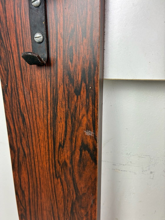Appendiabiti vintage con specchio, effetto palissandro, Vetro, Plastica, Arancione (foto 9 di 15)