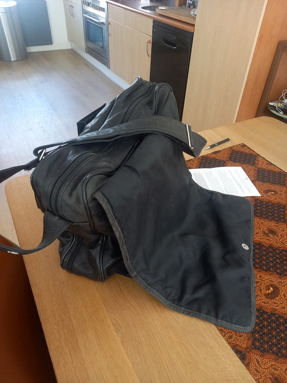 Image 1 of Borsa da weekend di Castelijn e Beerens in pelle nera prezzo nuovo 399,00 euro