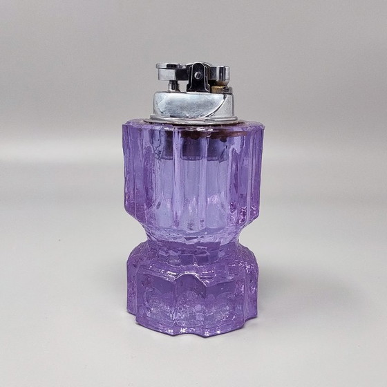 Image 1 of 1970s Stunning Purple Smoking Set By Antonio Imperatore in Murano Glass. Made in Italy