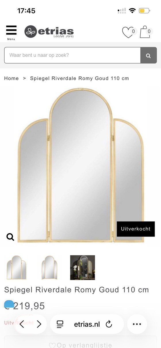 Image 1 of Spiegel Riverdale nieuw in doos