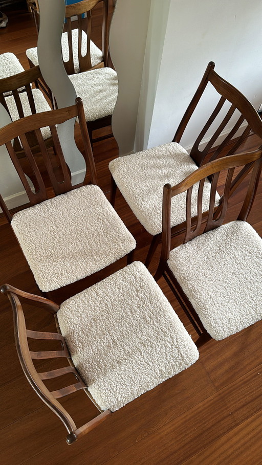 4x Vintage Midcentury eetkamerstoelen