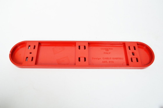 Image 1 of 1970's Italian Coat Rack by Carlo Bartoli for Con&Con / Red Plastic / Space Age, Vintage Kitchen Hooks