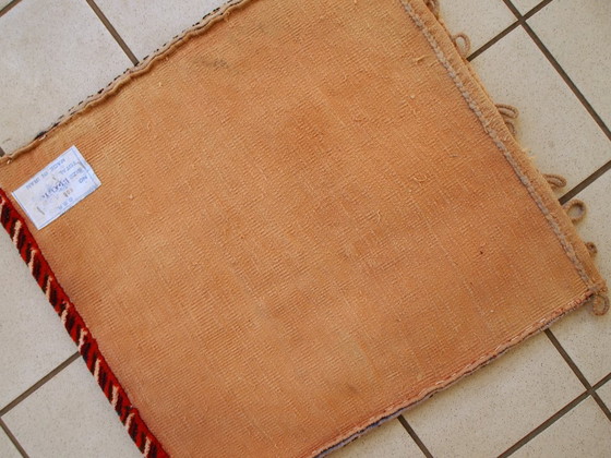 Image 1 of Handmade vintage Persian Afshar salt bag 1,7' x 1,8' (51cm x 57cm) 1980s - 1C336