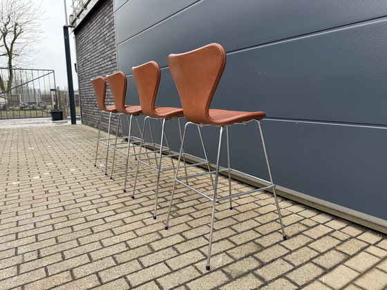 Image 1 of Fritz Hansen series 7 Bar stools Arne Jacobsen NEW!!