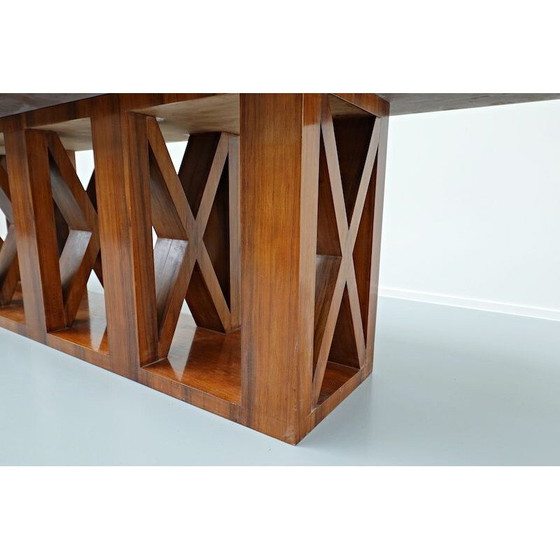 Image 1 of Pair of vintage walnut consoles, Italy 1940