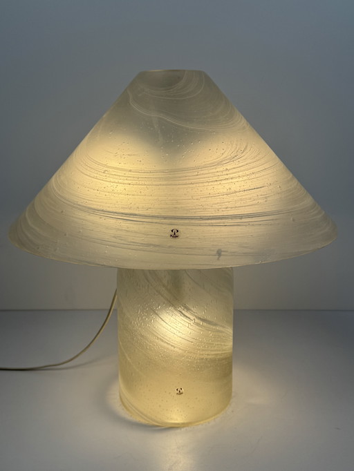 Peill & Putzler Große Wirbelglas-Tischlampe – Deutschland, 1970er