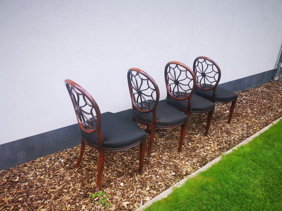 Image 1 of 5X Heppelwhite Style Spiderweb Chairs