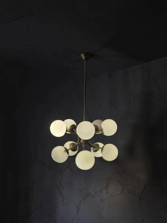 Lampada a sospensione Sputnik anni '50 – Lampade a sospensione, Metal, Art Deco (photo 8 of 8)