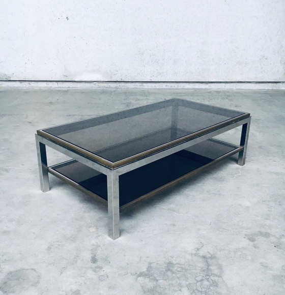 Image 1 of Hollywood Regency Design Flaminia Two Tier Coffee Table, France 1970's