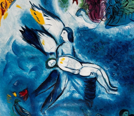 Image 1 of Marc Chagall - La Création de l'Homme - Oil on canvas (rolled)
