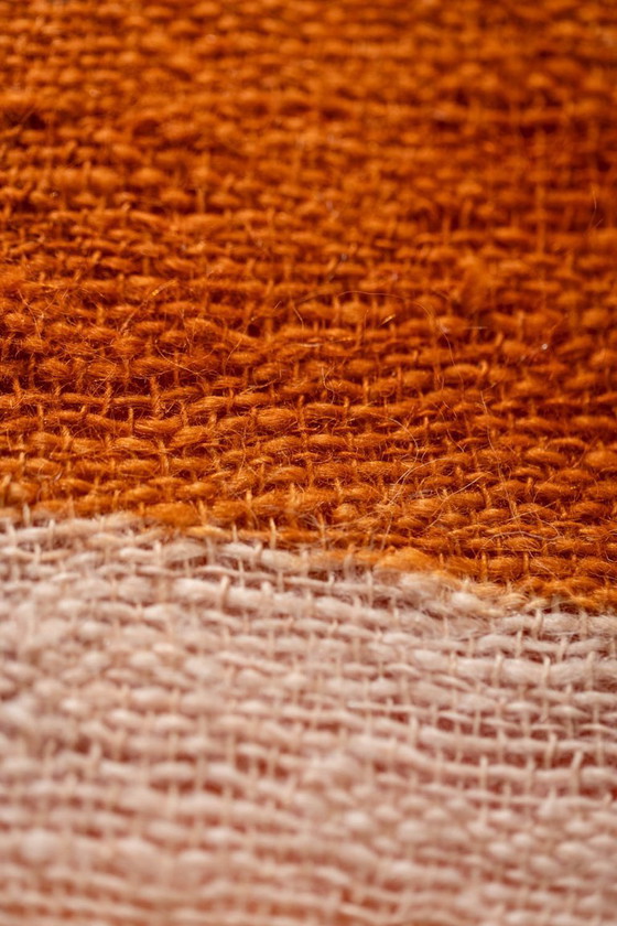 Image 1 of Drieluik met geometrische decoratie in geweven wol. Handgemaakt, 20e eeuw.