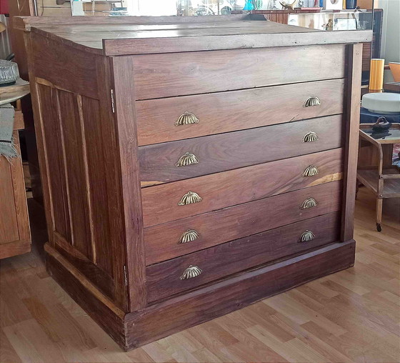 Image 1 of Kartenmöbel Palisander Mitte 19. Jahrhundert Breite 122 cm