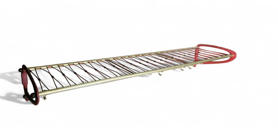 Vintage 1960s coat rack, Metal, Red (photo 3 of 7)