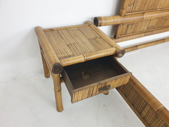 Image 1 of Letto in bambù per due persone 180 x 210 cm con comodini