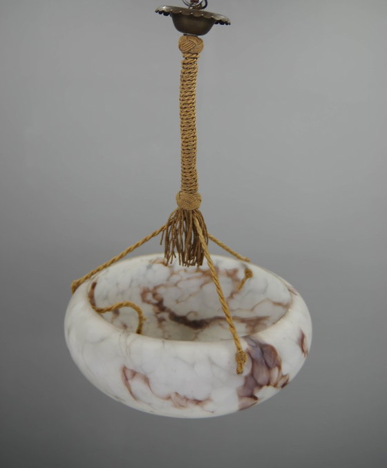Art Nouveau Glass Pendant, Czechoslovakia, 1920s, Pendant lamps, Purple (photo 8 of 15)