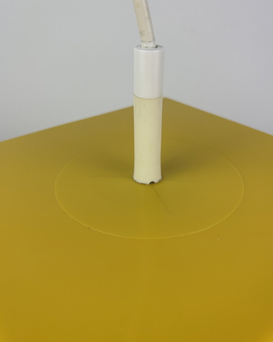 Image 1 of Space Age Ceiling Lamp, Richard Essig, Yellow Minimalistic Cube Design, 1970s, Retro-Futuristic Lamp, Germany, Sputnik Design