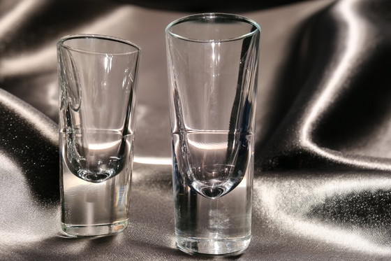 Image 1 of Murano-14 Carlo Moretti Italy heavy aperitif bar Bullet drinking glasses