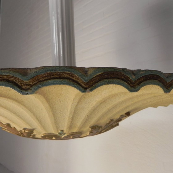 Grande lampada Art Déco in gesso, 70 cm di diametro, inizio XX secolo – Lampade a sospensione, Altro (photo 8 of 14)