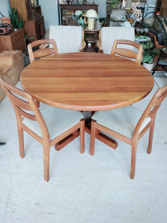 Vintage Danish teak extendable dining table 120cm, Rosengaarden – Wood (photo 7 of 15)