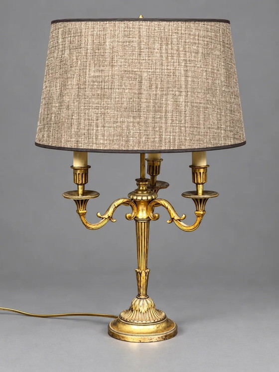 Lampe de style Louis XV. Bronze massif doré. (photo 7 sur 7)