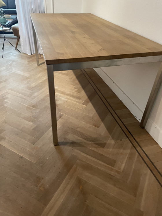 Image 1 of Tavolo da pranzo Ethnocraft con gambe cromate