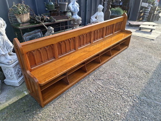 Image 1 of Grande banco da chiesa nel chiostro, dimensioni 280x43cm e altezza 90cm.