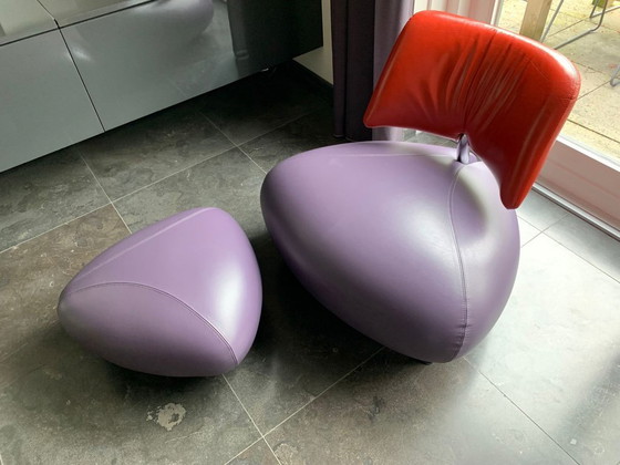 Image 1 of Fauteuil Leolux Pallon avec repose-pieds