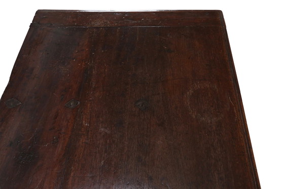 Image 1 of Large 18th Century Carved Oak Chest Linen Trunk, France