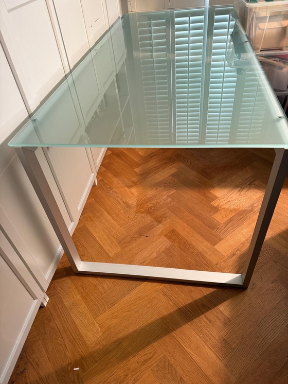 Image 1 of Designer-Glas-Schreibtisch