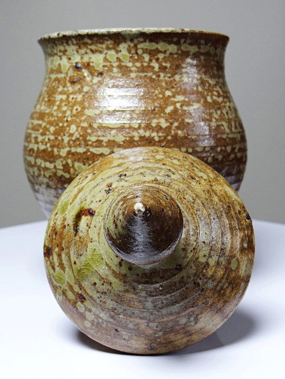 Image 1 of Rustic chic 50s-60s glazed stoneware box