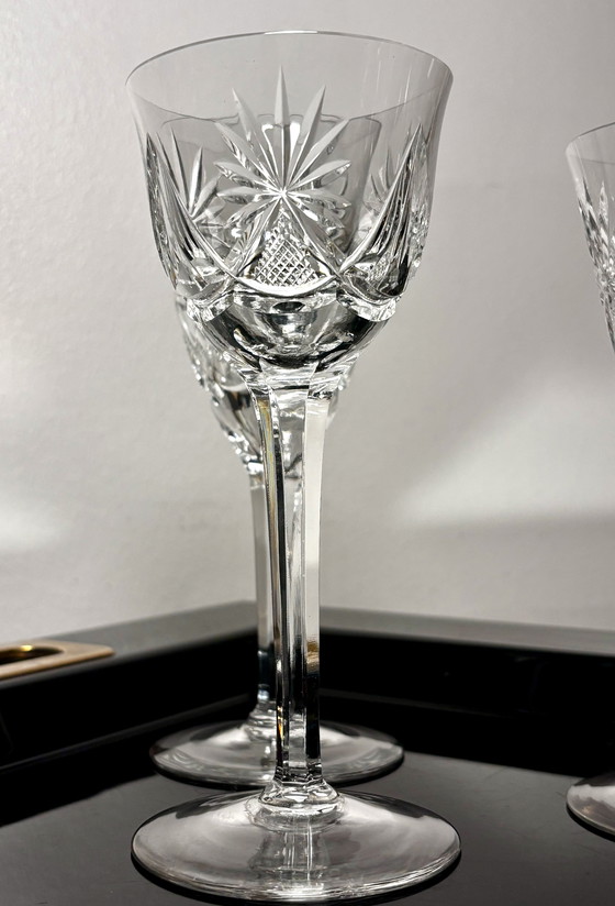 Image 1 of 6 Kristallgläser, wahrscheinlich von Saint Louis oder VSL hergestellt