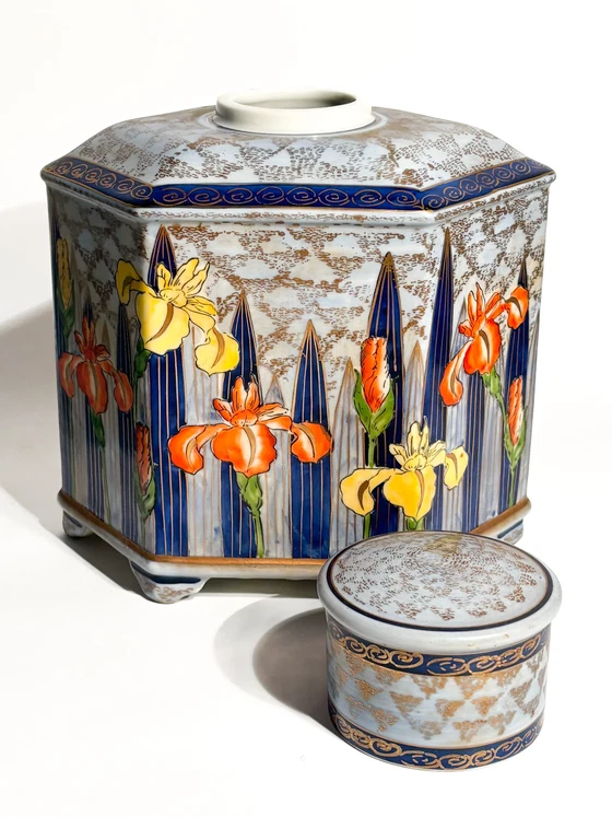 Art Nouveau Potiche Vase in Hand-Painted Italian Ceramic, 1920s (photo 7 of 12)