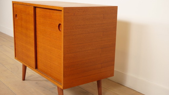 Image 1 of Vintage Cabinet With Sliding Doors | Audio Furniture | Teak
