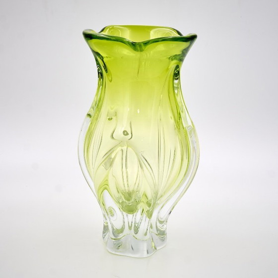 Image 1 of Vintage Art Glass Vase by Josef Hospodka, Czechoslovakia 1960s