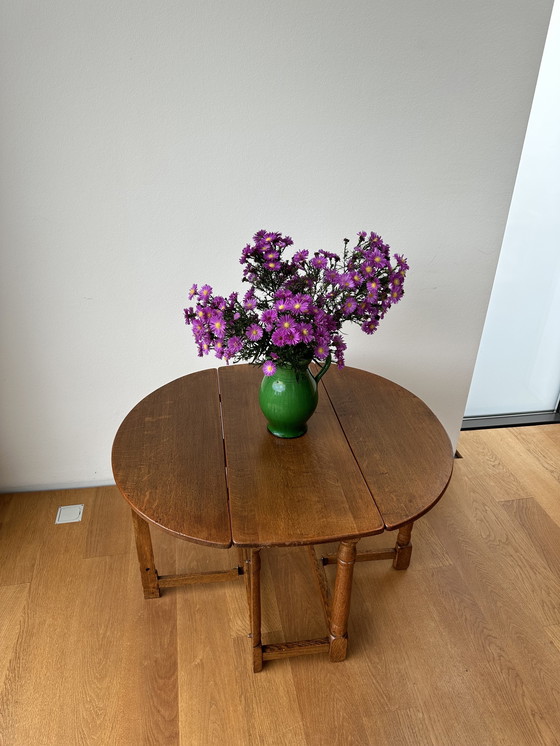 Image 1 of Foldable Oak Table ‘a bandelle‘