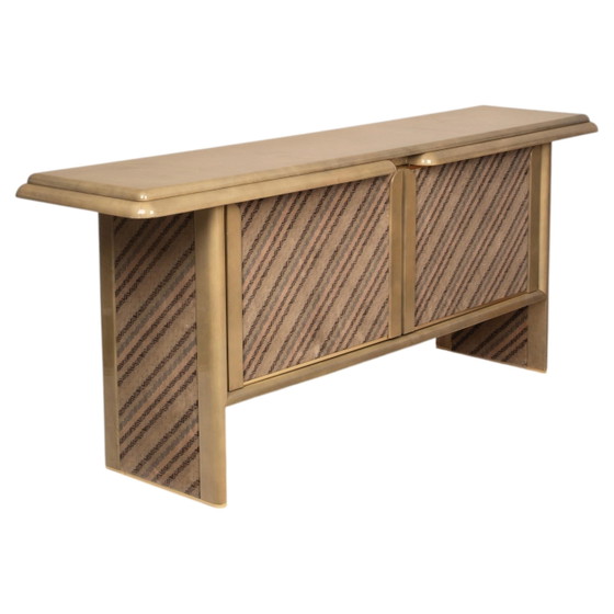 Sideboard aus Pergament und Missoni-Stoff von Angelo Mazzola für Salpol, 1980 – Martin, Wood, Metal (photo 7 of 26)