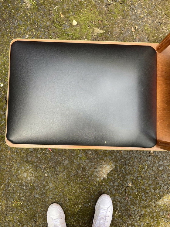 Vintage Teak Telephone Bench Unit with Vinyl Seat, 1960s – Benches (photo 5 of 5)
