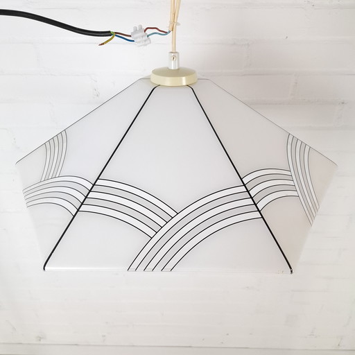 Lampada a sospensione vintage anni '70 in acrilico con cappello da strega