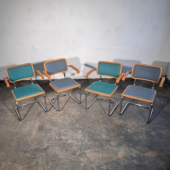Image 1 of Ensemble de 4 chaises rembourrées de style Cesca par Stol Kamnik, années 1960